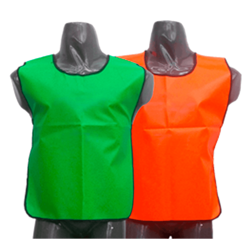 Chaleco PVC FLUO sin reflectivos. Disponible en verde y naranja.