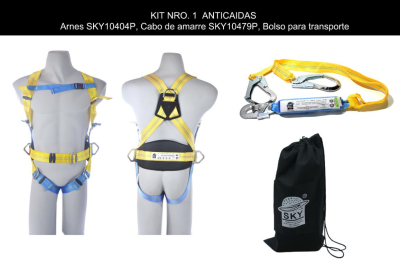 Arnés SKY10404P + Cabo de amarre SKY10479P +                                        Bolso para transporte.			
			
			
