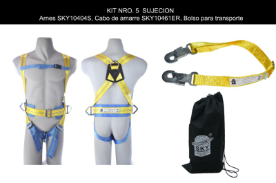 Arnés SKY10404S + Cabo de amarre SKY10461ER +                                        Bolso para transporte.			
			
			
